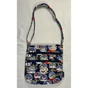Vera Bradley Triple Zip Hipster Crossbody Snow Globes Quilted Bag